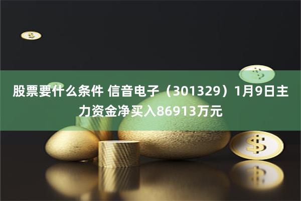 股票要什么条件 信音电子（301329）1月9日主力资金净买入86913万元